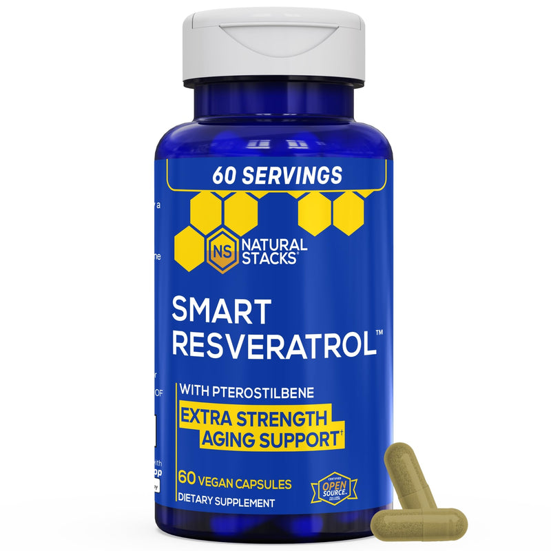 NATURAL STACKS NeuroLife & Resveratrol Supplement Bundle - Supports Longevity & Brain Aging* - 120 Total Capsules