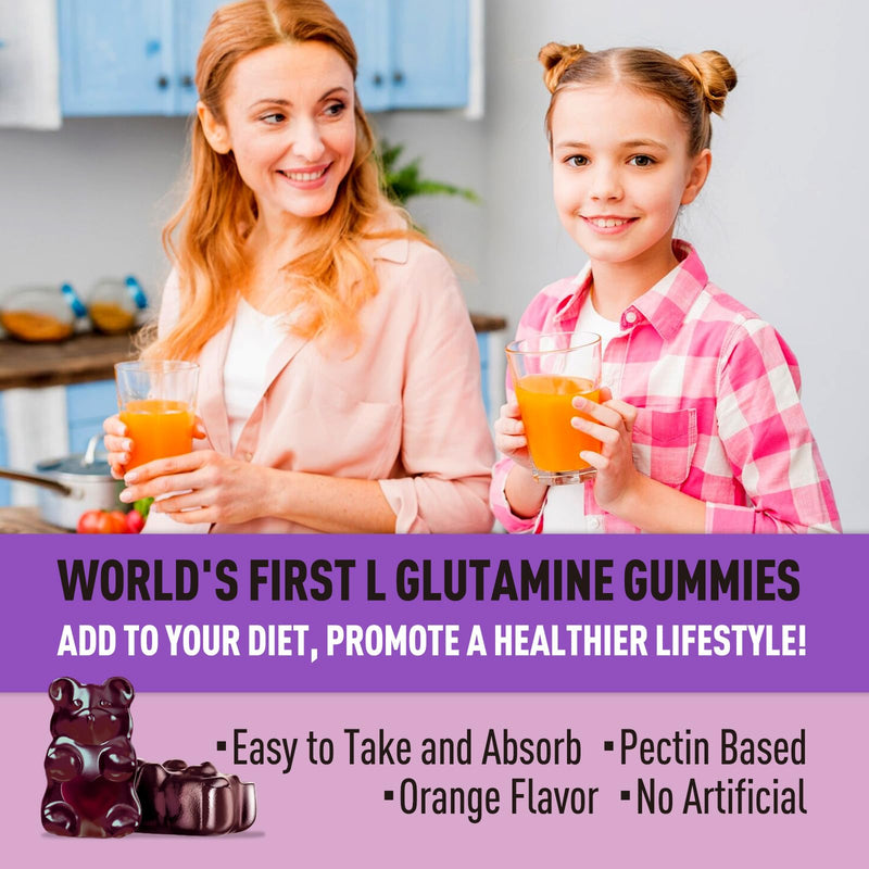 [Australia] - L Glutamine 1000mg Gummies - Muscle Relief & Immune Support, Amino Acid Supplement with Magnesium Glycinate, Vegan & Non-GMO, Gluten Free (60 count) 1 