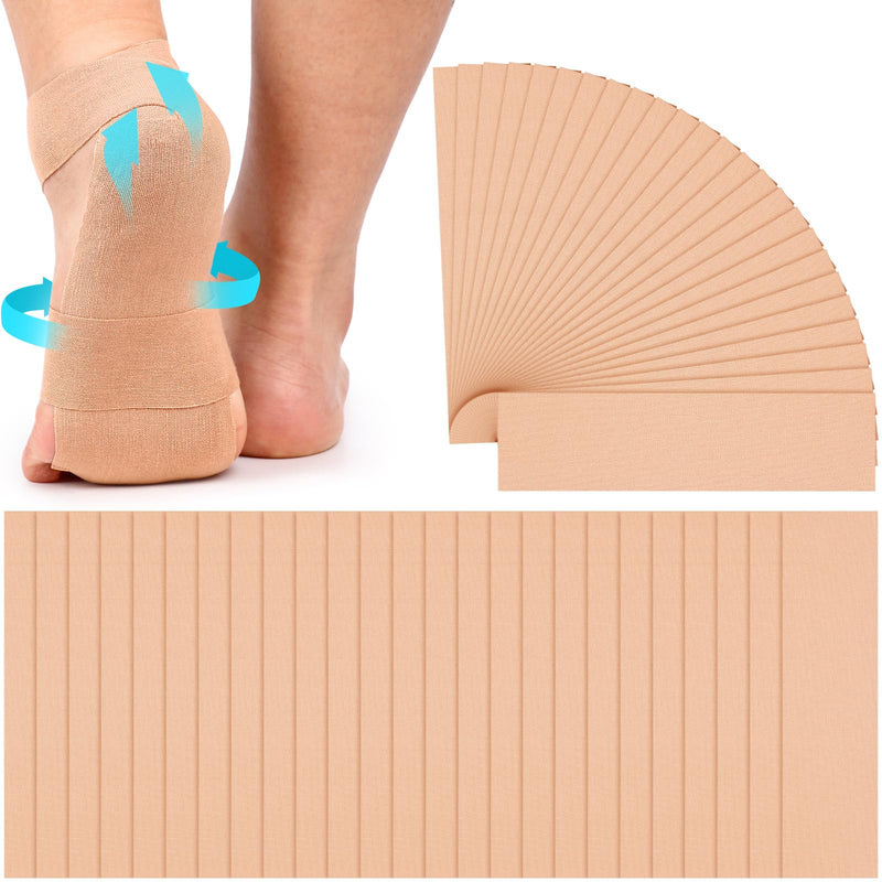TrelaCo 50 Pcs Plantar Fasciitis Relief Strips Pre Cut Tape Foot Relief Tape Night Splints Strips for Plantar Fasciitis Sprained Ankle Heel Arch Pain(Skin Color) Skin Color