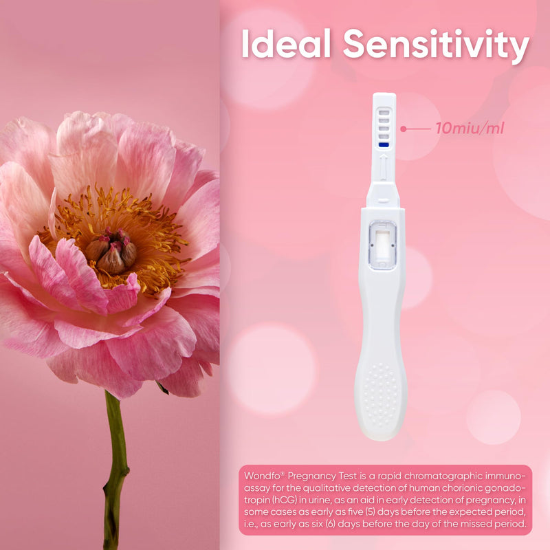 Wondfo Early Result Pregnancy Test Sticks-6 Days Before Missed Period | Simple Urine Stream Test, Clear Double Line,Reliable Home Self-Testing,Sensitive HCG Detection 15 Pack
