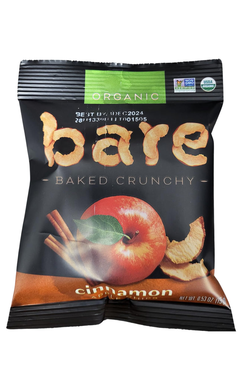 [Australia] - Bare Apple Organic Variety Pack, 8 ct, 0.53 oz Each, 4 Crispy Reds & 4 Cinnamon, Healthy Snacks For Adults, Kids, Office, School and Road Trips Packaged by ComboCreations 