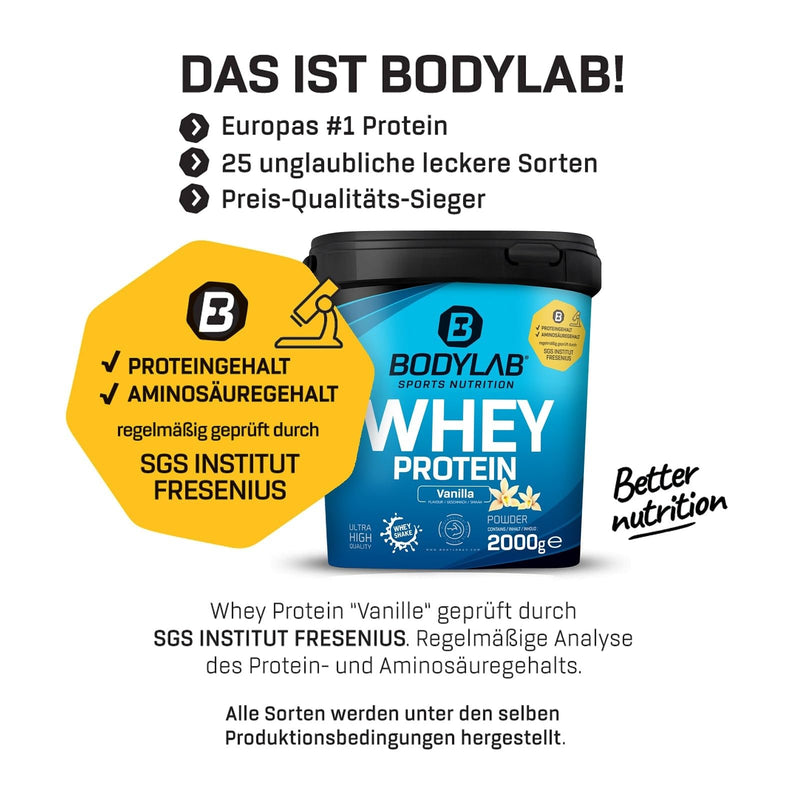 [Australia] - Bodylab24 Whey Protein Powder, Vanilla, 2kg 2kg (Pack of 1) 