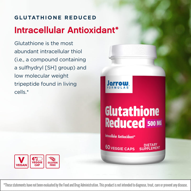 [Australia] - Jarrow Formulas - Glutathione Reduced 500 mg 60 caps (Pack of 2) 1 Count (Pack of 120) 