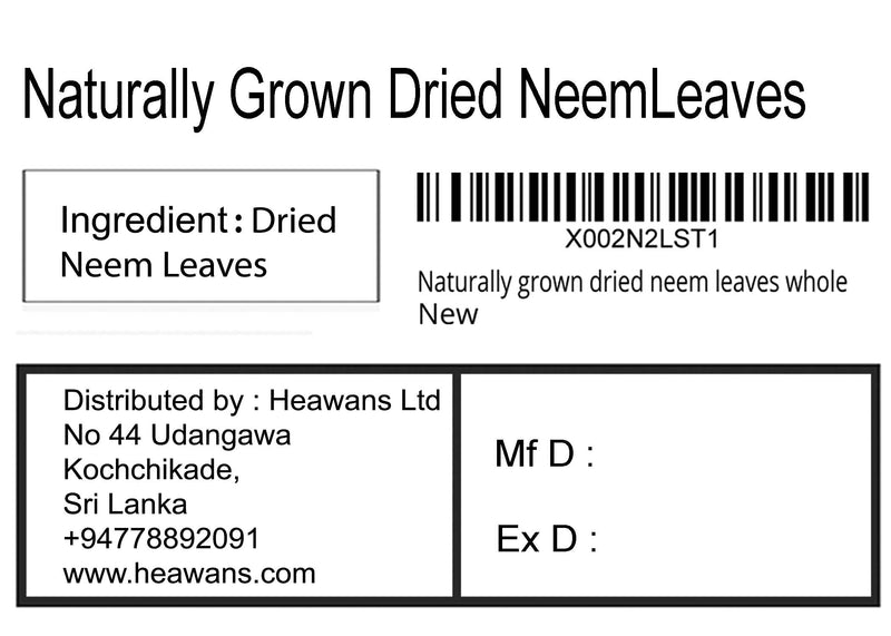 [Australia] - Naturally grown dried neem leaves whole (0.7 oz) 0.7 oz 