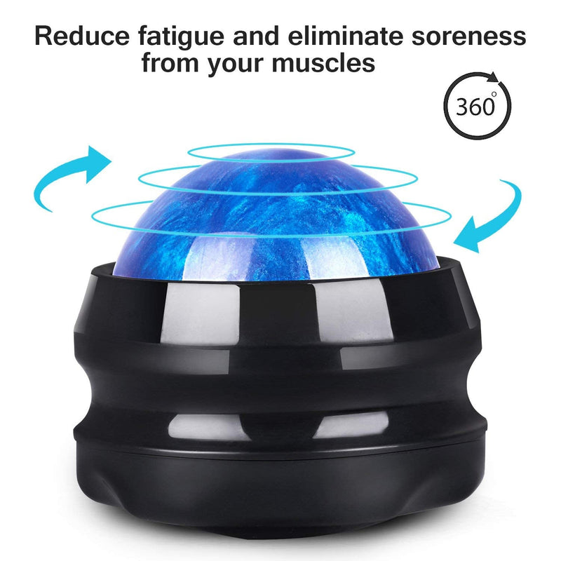 [Australia] - Manual Massage Roller Ball - Massager and Therapy Tool for Sore Muscles, Shoulders, Arms, Neck, Back, Feet, Body, Deep Tissue, Stiffness, Joint Pain, Stress Relief Blue 