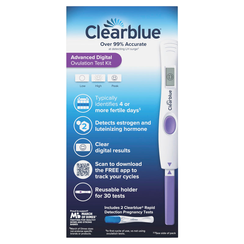 Clearblue Advanced Digital Ovulation Test Kit, 32 Count 32 Pack of (1)