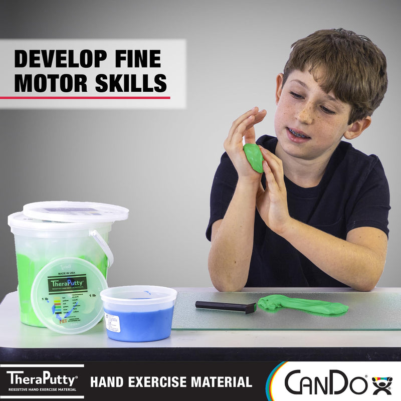 [Australia] - CanDo Theraputty Plus Hand Exercise Putty for Rehabilitation, Exercises, Hand Therapy, Hand Strengthening, Stress Relief - Green 2 oz Medium Green Medium 