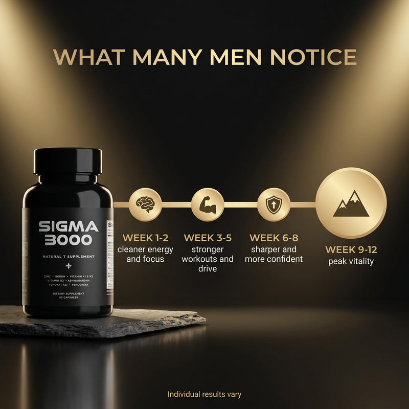 Testosterone Booster for Men - Ashwagandha, Tongkat Ali & Zinc | Men’s Wellness Supplement with Tongkat Ali, Fenugreek, Ashwagandha, Zinc & Vitamin D3