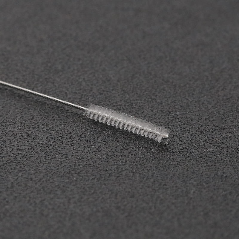 SG Store 10Pcs 2.5mm Hearing Aid Tube Brush Hearing Aid Cleanings Kits Aid Vent Brush for Cleanings Dredging Ventilation Hole Sound Guide Tube 60mm Length
