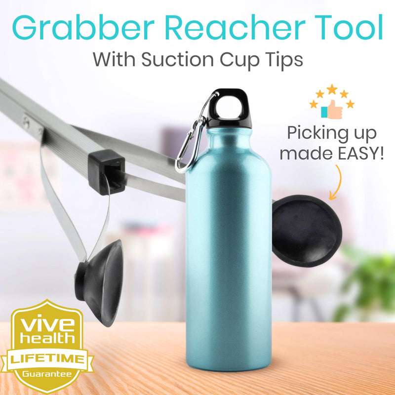 [Australia] - Vive Suction Cup Grabber Reacher 32" - Elderly Grab It Reaching Pickup Tool Heavy Duty for Seniors - Trash, Sticks, Litter Picker Upper - Extra Long Reach Handle & Handy Extension Arm Claw 1 