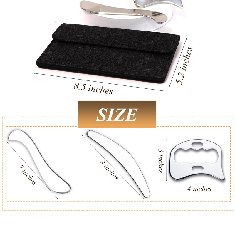 [Australia] - FeelFree Sport 3 in 1 Muscle Scraper Tool-Gua Sha Scraping Tool Physical Therapy Massage Tool-Soft Tissue Mobilization for Back, Legs, Arm (A+D+S) A+D+S 