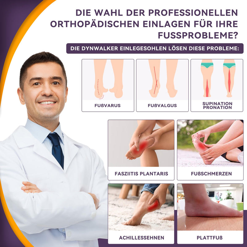 [Australia] - High Arch Support Insoles, DynWalker Metatarsal Pads Women&men, Plantar Fasciitis, Achilles Tendonitis, Heel Spurs, XL Orange XL:（Men43-44） 