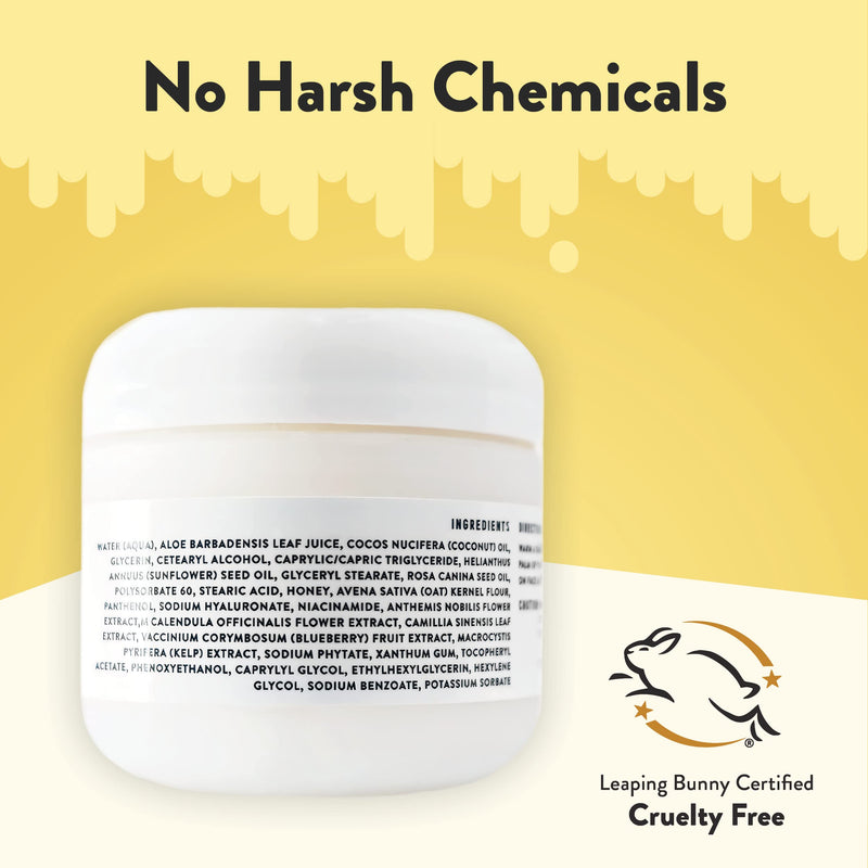 ECZEMA HONEY Soothing Facial Cream & 15% Vitamin C + Ferulic Acid Serum - Bundle for Sensitive & Dry Skin - Cruelty Free