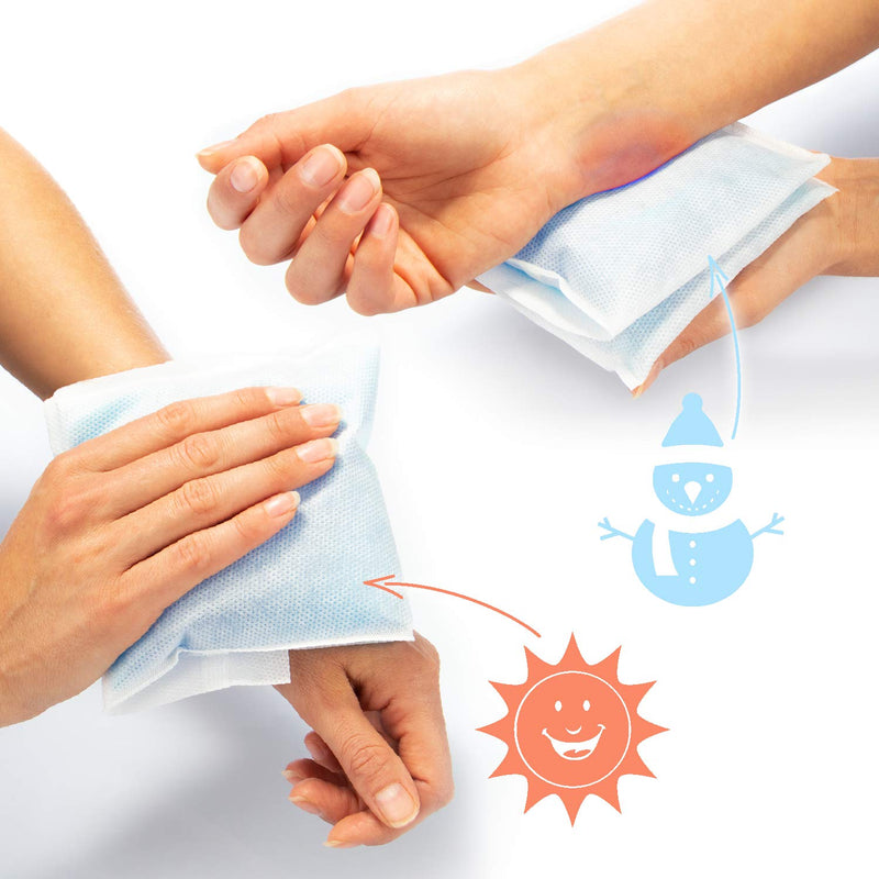 [Australia] - com-four® 5X Large Multiple Compress 29 x 12 cm with Fleece Cover, Warm and Cold Compresses, Cooling Pads - Cooling Pack Microwave Safe - Made in Germany (05 Pieces - Large) 05 Pieces - Large 