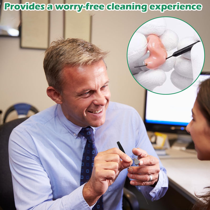 Hearing Aids Cleaning Kits – 10 Piece Hearing Aid Cleaning Set, Reusable Earstick, Easy to Use, Durable and Convenient for Maintenance