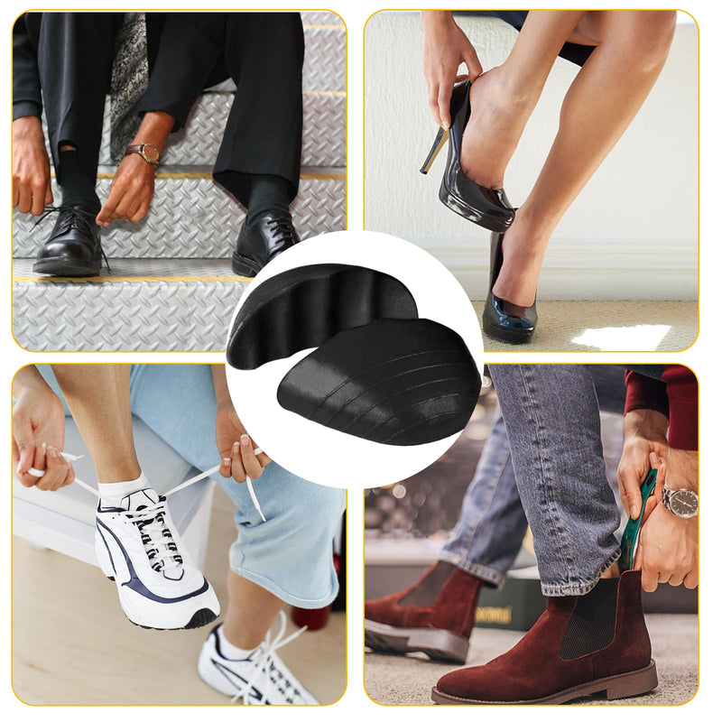 [Australia] - 3 pairs of shoe filler inserts, toe filler inserts for shoes that are too large, insoles, adjustable shoe pads, toe cushions, for women, men, high heels, suit shoes, casual flats (black) 