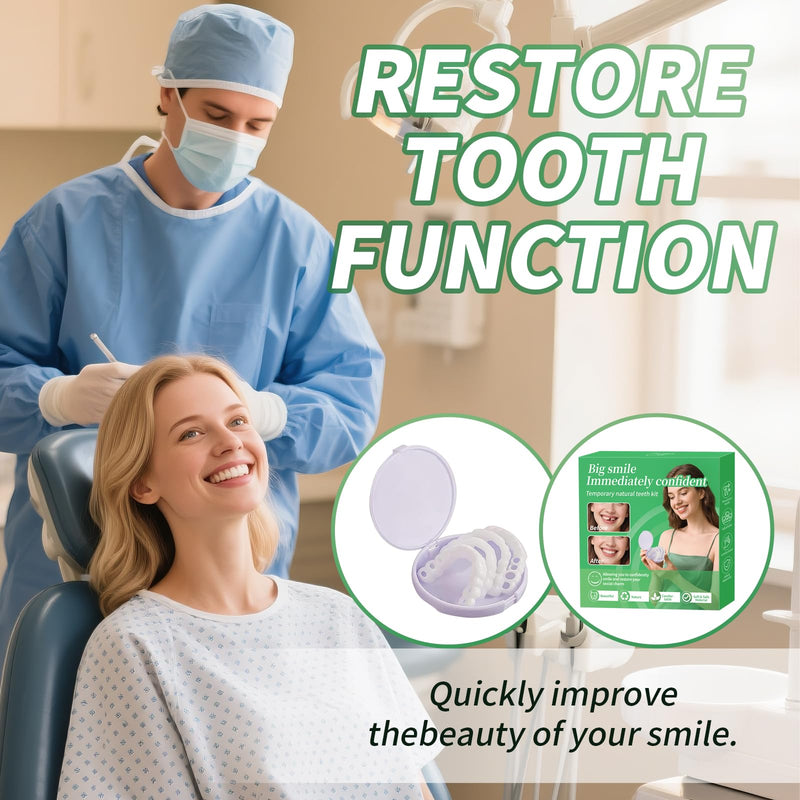 [Australia] - Temporary Veneers Kit for Women and Men, Tooth Replacement Kit, Nature and Comfortable (1 Count (Pack of 1), Natural)-FF01 