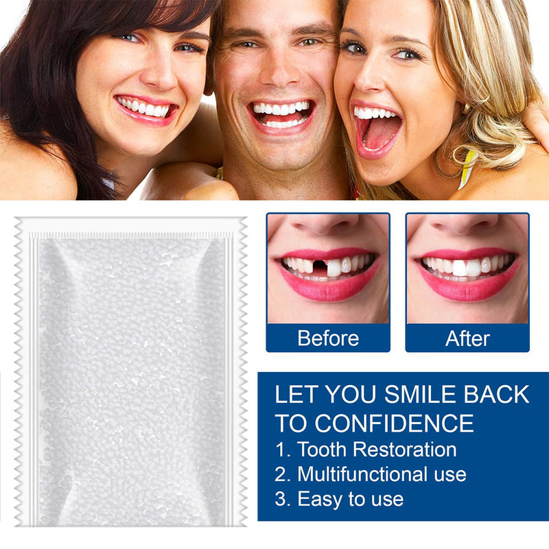 [Australia] - Tooth Repair Kit - Fake Teeth Replacement Kit for Temporary Restoration of Missing & Broken Teeth Replacement Dentures, DIY Heat Fit Beads 