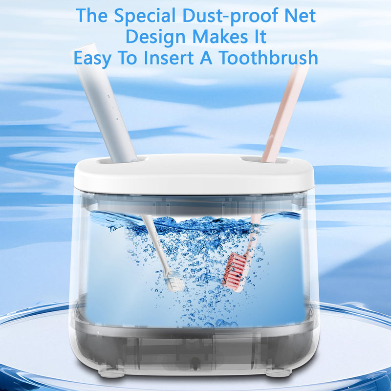 Dental Ultrasonic Retainer Cleaner Machine–Cleaning for Night Guards | 45kHz sonic deep cleaning,for retainers aligners,braces toothbrush heads jewelry,travel design,304 stainless steel tank White