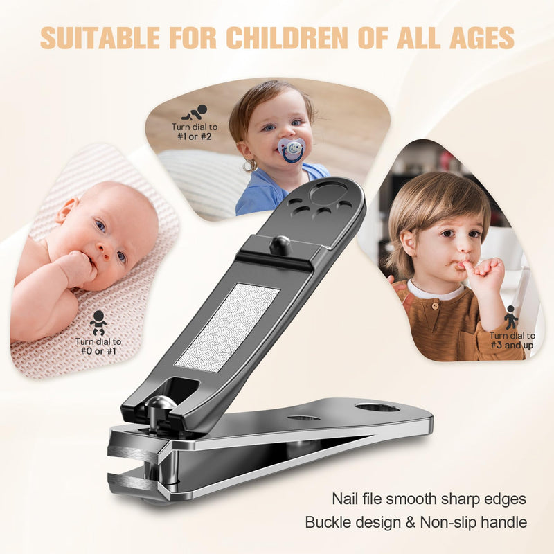 [Australia] - FERYES Kids Nail Clippers - Small Jaw Precise Baby Nail Trimmer Fingernail Clippers for Toddler, Child, Infant - Safe & Precise Nail Grooming Tool for Baby Black 