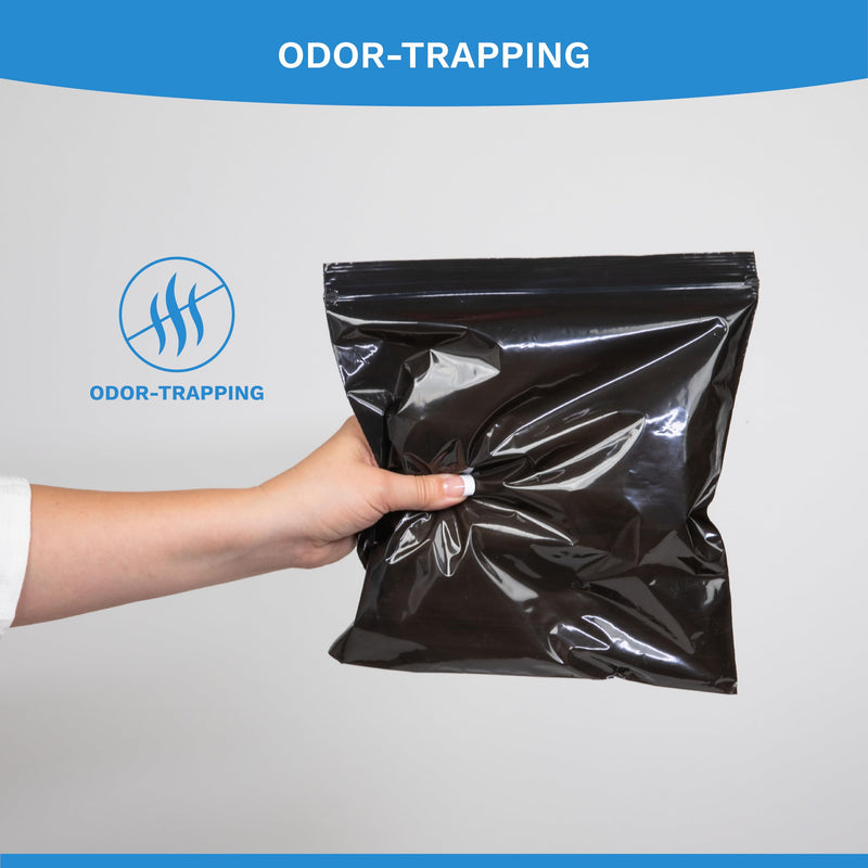 [Australia] - Ostomy Pouch Disposable Bags, Zip Seal Closure, Prevents and Locks in Odors, Mess-Free/Colostomy Bags, Nappies, Incontinence Products, Feminine Pads / 10x10 Bag Size / 60 Count 