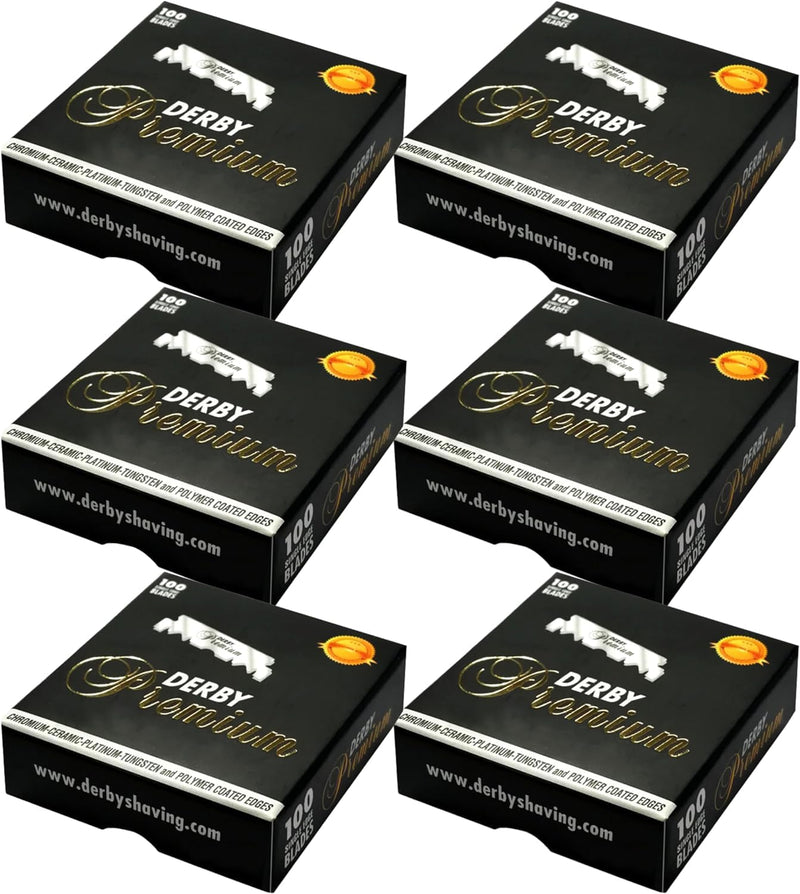 [Australia] - 600 "Derby Premium" Single Edge Razor Blades for straight razor 