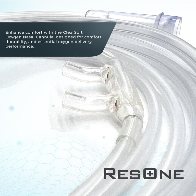 [Australia] - Soft Nasal Cannula 5-Pack - Oxygen Cannula, Curved Prongs, 2Ft Crush-Resistant Tubing - Nasal Tubes, Oxygen Concentrator Supplies - Soft Curved Nose Piece, Standard Size, Standard Flow 6 LPM 
