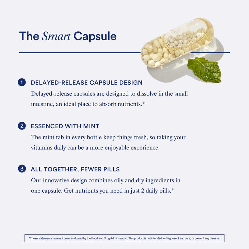 [Australia] - Ritual Multivitamin for Men 18+ with Zinc, Vitamin A and D3 for Immune Function Support*, Omega-3 DHA, B12, K2, Gluten Free, Non-GMO, Vegan, Mint Essenced, 30 Day Supply 60 Count (Pack of 1) 