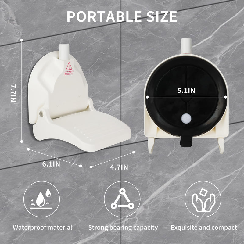 [Australia] - Shower Foot Rest for Shaving Legs,Shower Shaving Foot Rest,Foot Rest for Shower with Powerful Suction Cup,Foldable Shower Shaver Foot Rest Suitable for RV Bathroom,Easy to Carry While Traveling 