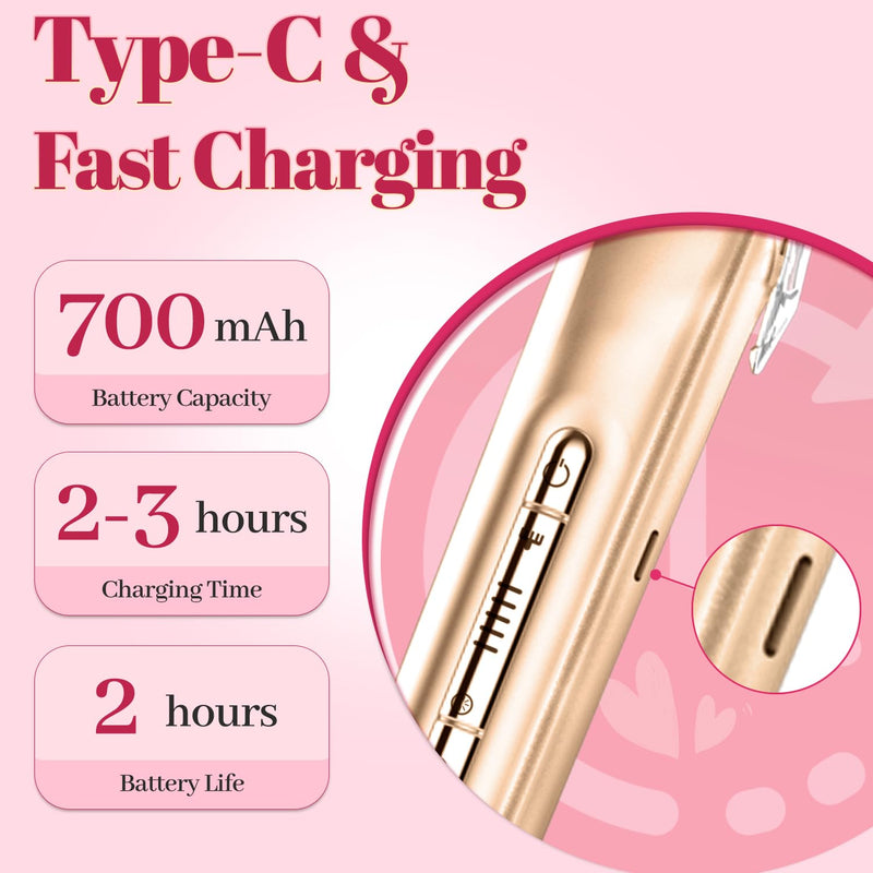 [Australia] - Bikini Trimmer for Women，2 in 1 Electric Shaver Dual Head Bikini Trimmer for Women IPX7 Waterproof Body Hair Trimmer and Facial Hair Remover for Bikini Leg Arm Body Face, Rose Gold 003 
