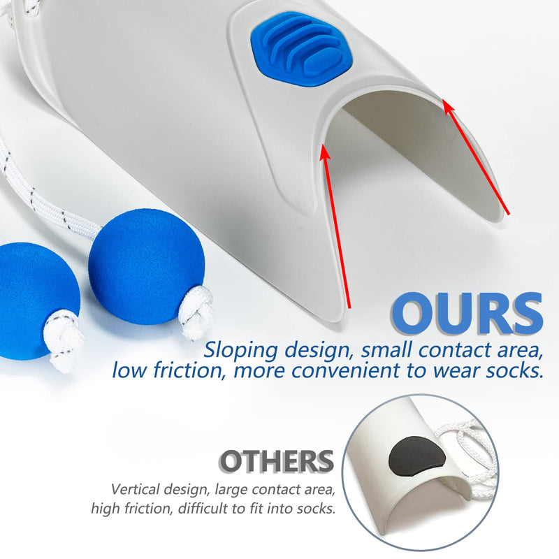 [Australia] - Sock Aid - Socks Helper with Adjustable Cords, Easy on Sock Aid Tool with Ergonomic Soft Foam Round Handles for Elderly, Disabled, Pregnant, Diabetics-Sock Helper Aide Tool 1pack 