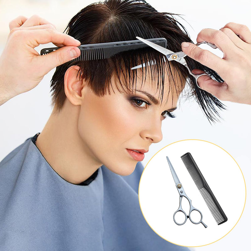 [Australia] - iCovalescent Hairdressing Scissors, Professional Hair Cutting Scissors with Comb and Leather Case for Men Women Adult Beard Scissors Hair Clippers 