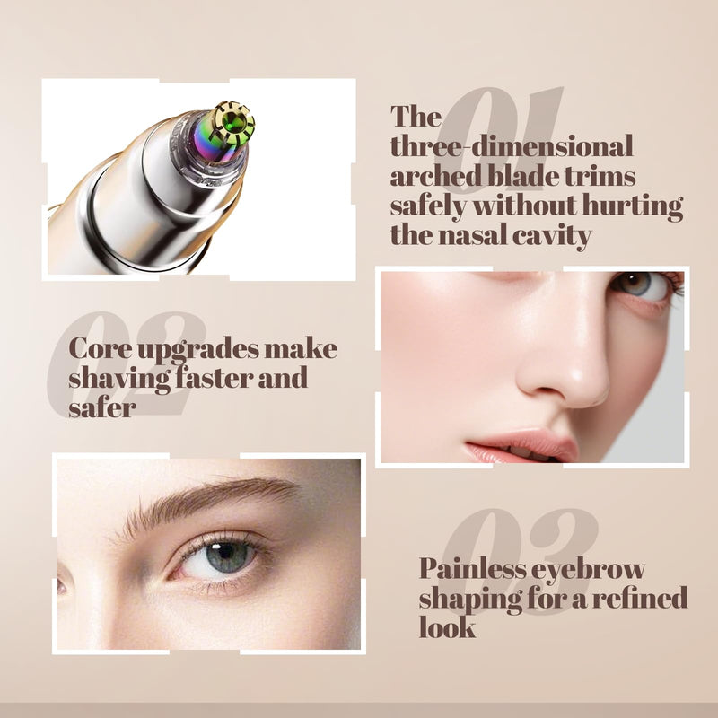 epilator Portable Nose Hair for Women and Compact Nose Trimmer and Eyebrow Trimmer for Women (Red) Red