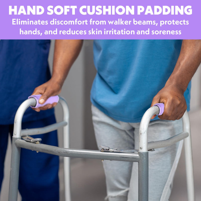 [Australia] - 2 Pack Walker Handle Cushions Walker Grip Covers Pads, Padded Hand Covers Soft Cushion Padding for Rolling Wheelchair WalkerElderly Grippers Rollator Handle 
