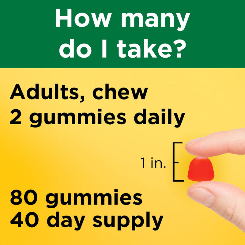 Nature Made Vitamin D3 5000 IU per Serving, 80 Vitamin D Gummies Strawberry, Peach, Mango 80 Count (Pack of 1)