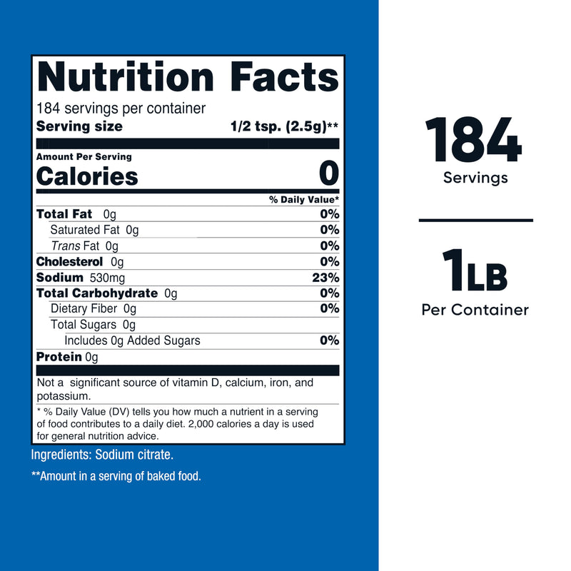 [Australia] - Nutricost Sodium Citrate Powder 1LB (16oz) - Food Grade, Non-GMO - Emulsifier, Natural Flavor Enhancer, Food Preservant 