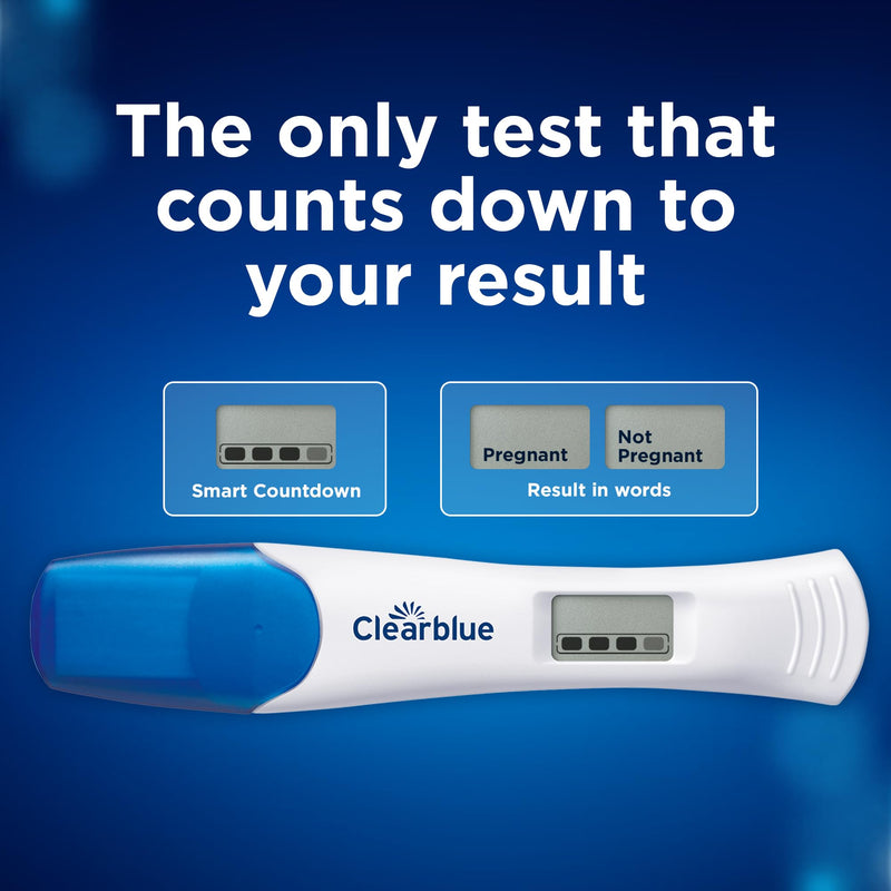 Clearblue Pregnancy Test Combo Pack, 4ct - Digital with Smart Countdown & Rapid Detection - Value Pack 4 Count (Pack of 1) Combo 4