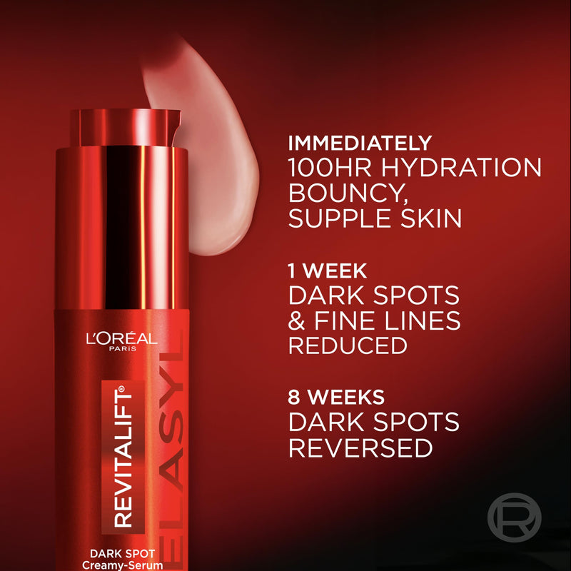 L'Oreal Paris Revitalift Triple Power Dark Spot Corrector Creamy-Serum, Hyperpigmentation Treatment With Melasyl, Vitamin C & Niacinamide, Treats Sun Spots, Dark Spots, Aging & Uneven Tone, 1.7 fl oz