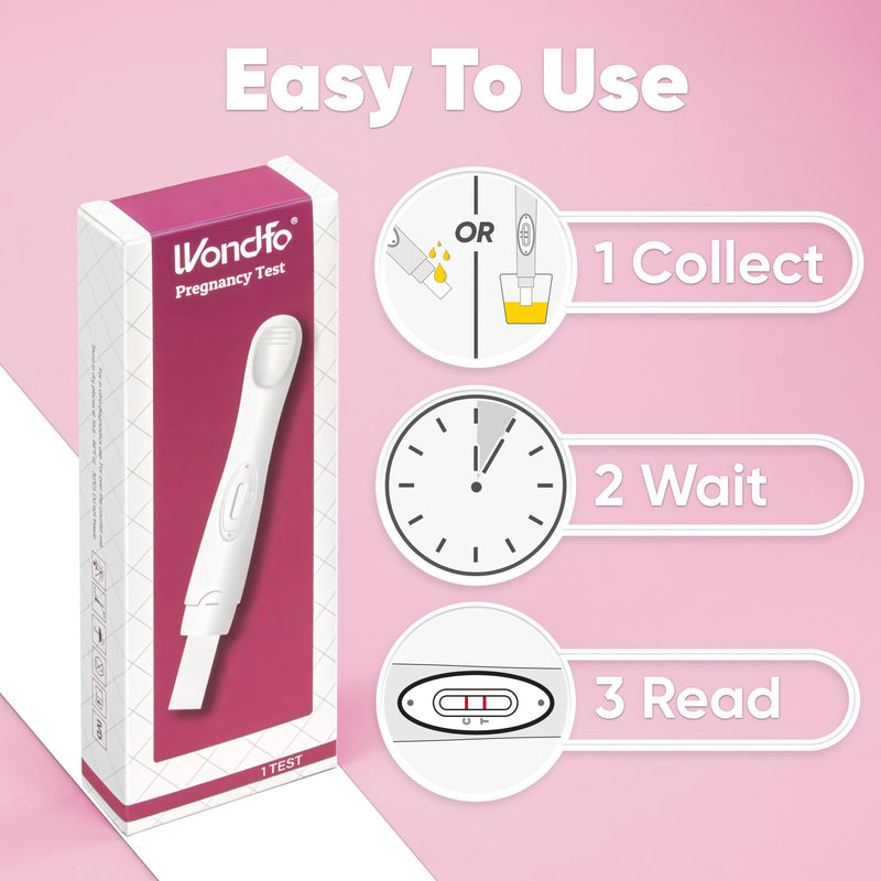 Wondfo Pregnancy Test - Detect HCG with 99% Accuracy | Reliable and Sensitive, Trusted hCG Detection Method, Single Test Pack 1
