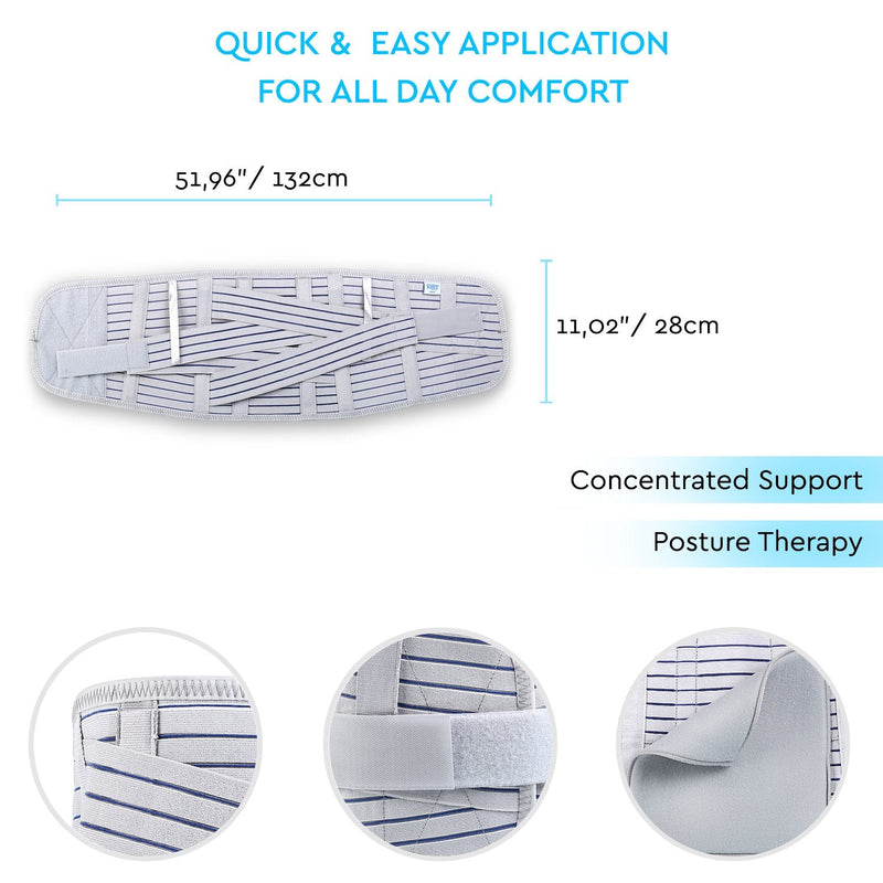 [Australia] - Soles Lumbar Back Brace Lumbosacral Back Support - Adjustable, Breathable Corset - Unisex- Reduces Back Pain, Supports Core Strength - Comfortable DesiLumbar Back Brace Medium / Large / X Large / XX Large 