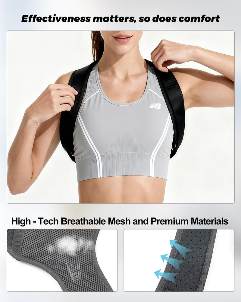 Posture Corrector for Women and Men,Hunchback Posture Corrector,Adjustable and Breathable Upper Back Brace,Providing Pain Relief from Back,Shoulder and Neck