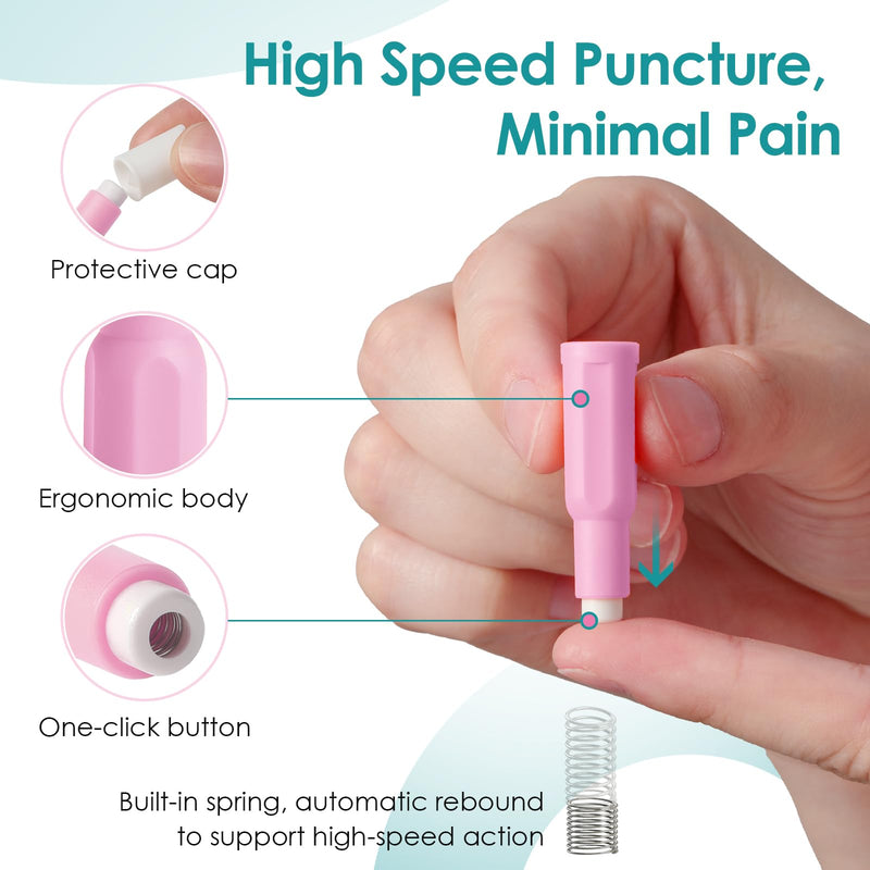 [Australia] - Safety Lancets, Sterile, Top Push Button Activated, 30 Gauge, 1.8 mm, 100 Count, 1 Pack 30G x 1.8mm 