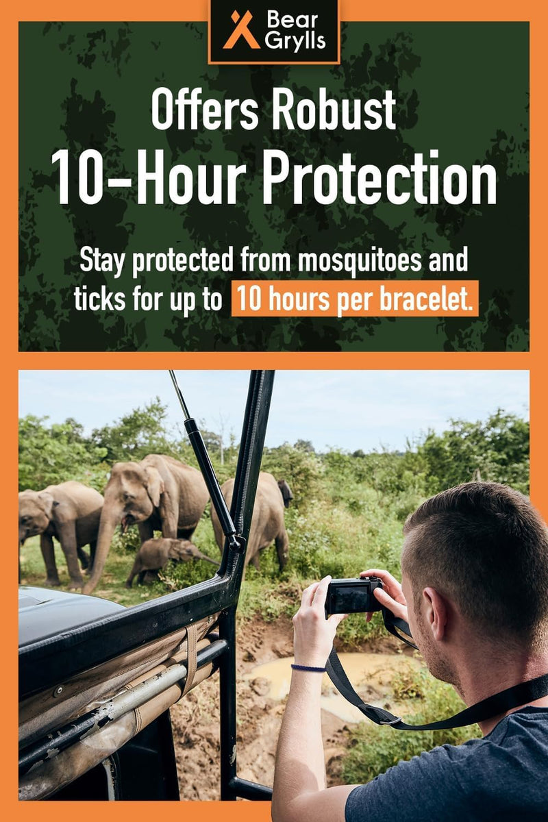 [Australia] - Mosquito Repellent Bracelets | Crafted for Adventure | Adjustable Leather | DEET-Free | Long-Lasting Protection | Pack of 10 10 Count (Pack of 1) 