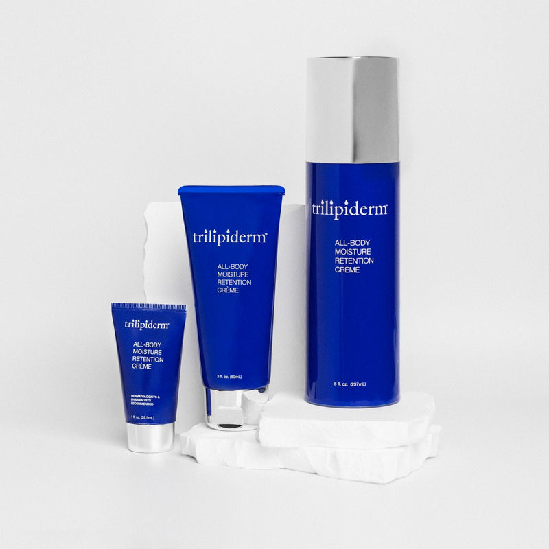 Trilipiderm All-Body Moisture Retention Creme, Travel Size, 3 oz 2-Pack | Dry skin moisturizer, TSA-approved tubes, plant-based lightweight face lotion, meadowfoam & vitamin E, non-greasy formula 3 Fl Oz (Pack of 2)