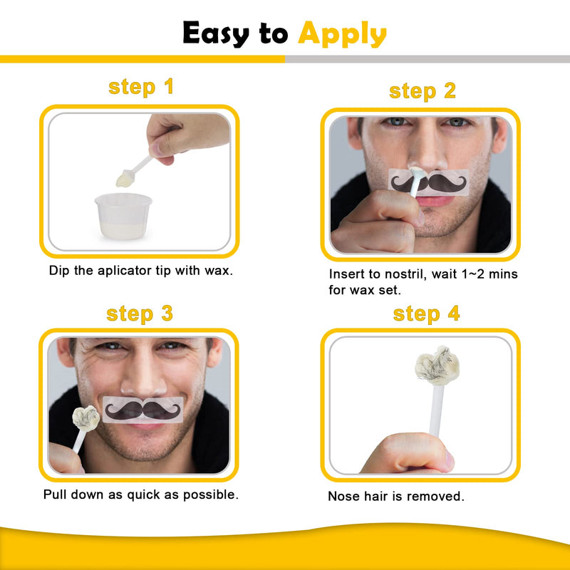 [Australia] - 120g Nose Hair Waxing Kit with 40 Applicators - Quick & Painless Hair Remover for Men and Women, Up to 20 Uses 120g 