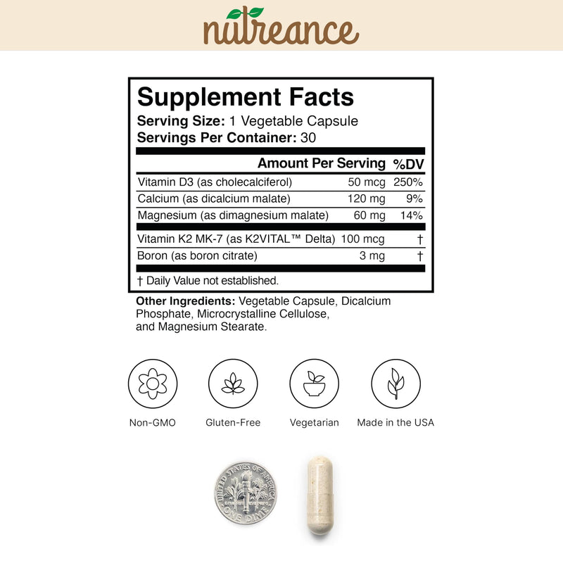 [Australia] - Natural Bone Support Supplement - Non-GMO, Gluten-Free 