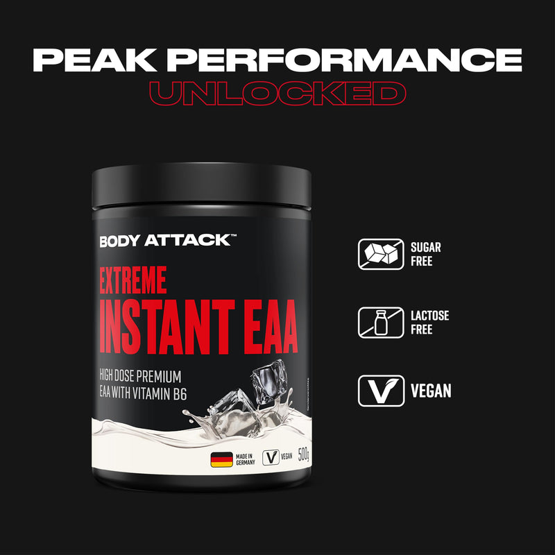 [Australia] - Body Attack Extreme Instant EAA Powder - Cherry, 500 g - Made in Germany - 8 essential amino acids for a protein-rich diet & muscle building training Cherry 500 g (pack of 1) 