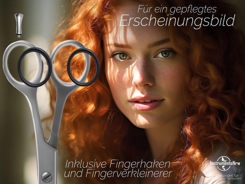[Australia] - Premium hairdressing scissors hair scissors with micro-serration InstrumentsNRW or Solingen with storage case (No.4 = 6 inches 1 x micro-serrated) 15.24 cm (pack of 1) No.4 