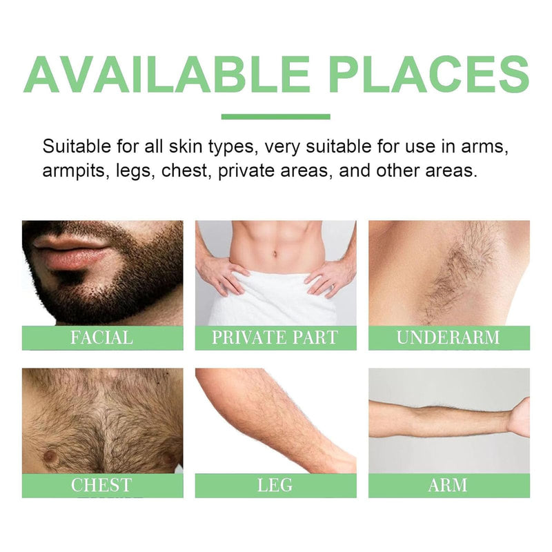 Man Hair Removal Cream, Hair Removal Cream for Men, Natural Aloe Vera Quick Gentle Fast-Acting Hair Remover Mousse for Face Body & Intimate, Moisturizing Nourishing Non-sticky (1) 1