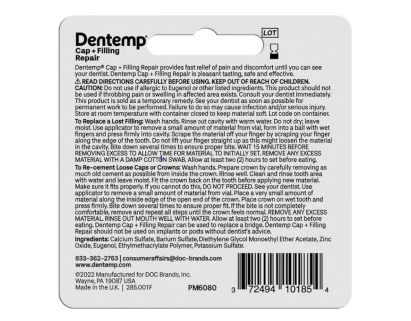 [Australia] - Dentemp Maximum Strength Lost Fillings and Loose Caps Repair, Pack of 6 